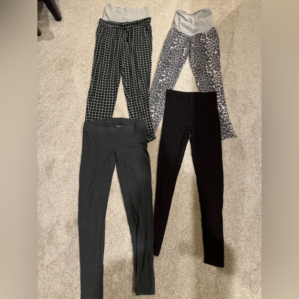 Bundle of 4 Pairs Maternity Leggings